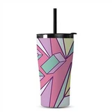 Tumbler izolat din oțel inoxidabil modern cu paie